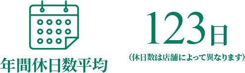 年間休日数平均